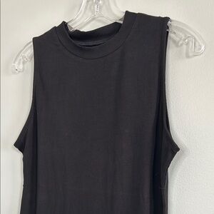 Sleeveless Black Top, Size Large